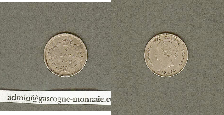 Canada 5 cents 1893 EF